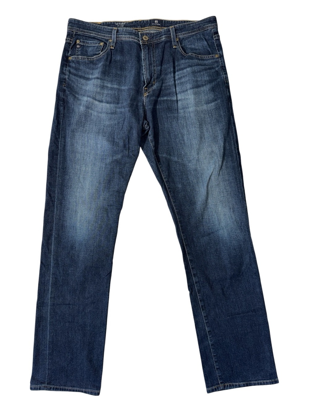 Adriano Goldschmied mens 36x32 Everett slim straight denim blue jeans EUC